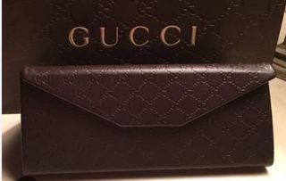 Gucci  leather foldable glasses case