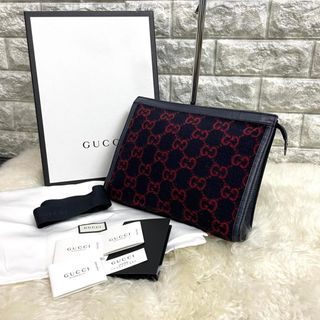 Gucci wool pouch second bag GG