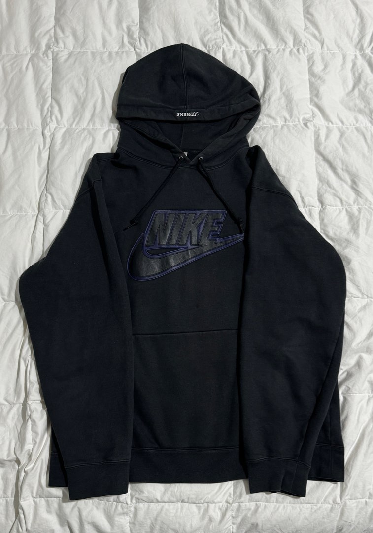 supreme nike leather hoodie