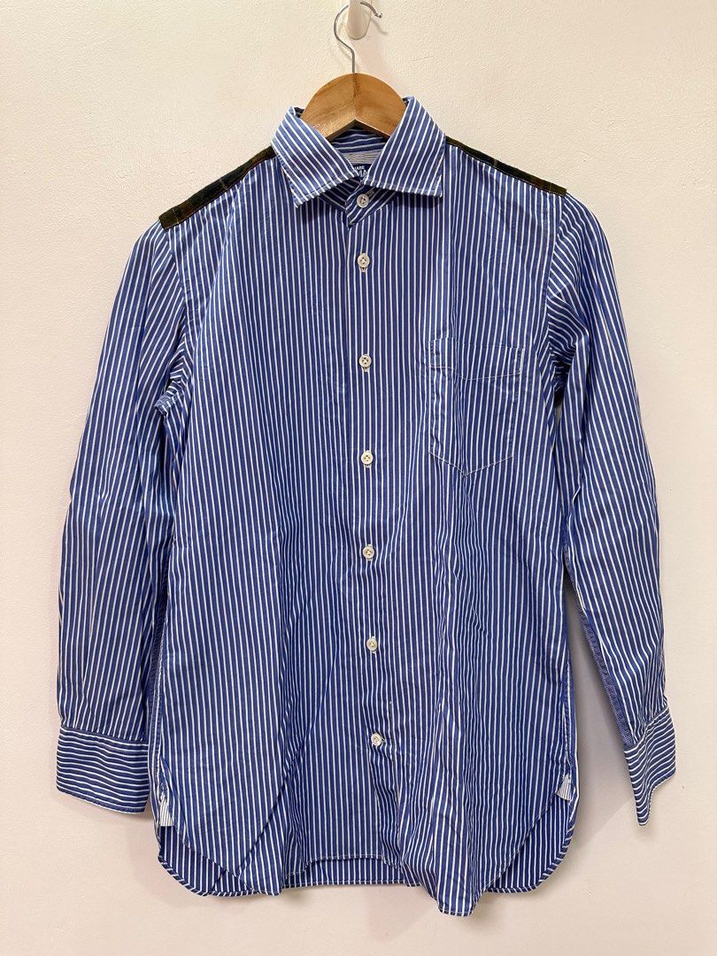 JUNYA WATANABE MAN | Elbow Patch Shirt (Category: Formal Shirts) located in Lapu Lapu. Submitted by nervecloset (Listing ID 1302612567, Image 1). Description: JUNYA WATANABE MAN | Elbow Patch Shirt XS on tag W = 18 inches L = 27 inches Very good condition 1350 + sf.