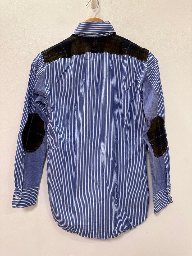 JUNYA WATANABE MAN | Elbow Patch Shirt (Category: Formal Shirts) located in Lapu Lapu. Submitted by nervecloset (Listing ID 1302612567, Image 2). Description: JUNYA WATANABE MAN | Elbow Patch Shirt XS on tag W = 18 inches L = 27 inches Very good condition 1350 + sf.
