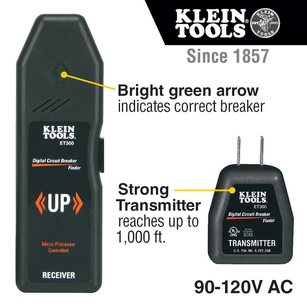 Klein Tools Digital Circuit Breaker Finder ET300 (Category: Construction Tools & Equipment) located in Manila. Submitted by homecareph (Listing ID 1302236965, Image 2). Description: 02-05-2026 ✅For Sale !!! Retail / Wholesale ✅KLEIN TOOLS DIGITAL CIRCUIT BREAKER FINDER ✅MODEL: ET300 ✅Included: 9V Transmitter Batter ✅Weight: 91g ✅Strong Transmitter reaches distances up to 1000ft to 90-120V operation ✅Microprocessor controlled for more reliable ide