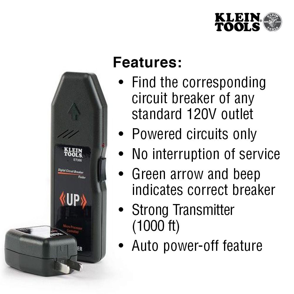 Klein Tools Digital Circuit Breaker Finder ET300 (Category: Construction Tools & Equipment) located in Manila. Submitted by homecareph (Listing ID 1302236965, Image 3). Description: 02-05-2026 ✅For Sale !!! Retail / Wholesale ✅KLEIN TOOLS DIGITAL CIRCUIT BREAKER FINDER ✅MODEL: ET300 ✅Included: 9V Transmitter Batter ✅Weight: 91g ✅Strong Transmitter reaches distances up to 1000ft to 90-120V operation ✅Microprocessor controlled for more reliable ide