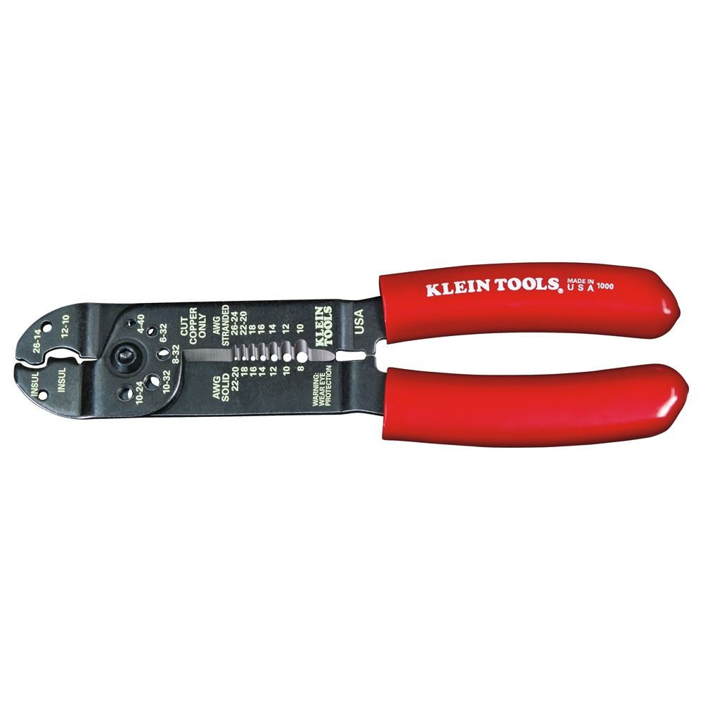 Klein Tools Multi-Purpose 6in1 Wire Stripper Cutter 1000 (Category: Construction Tools & Equipment) located in Manila. Submitted by homecareph (Listing ID 1302454841, Image 2). Description: 02-13-2026 ✅For Sale !!! ✅Retail / Wholesale ✅KLEIN MULTI-PURPOSE 6IN1 WIRE STRIPPER CUTTER ✅MODEL: 1000 • Crimping Capacity: 10-22 AWG • Strips & Cuts: 8-22 AWG Solid; 10-26 AWG Stranded • Screw Shearing: 4-40, 6-32, 10-24, 10-32 • Overall Length: 19.7cm • We