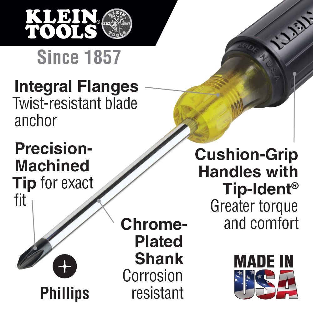 Klein Tools Phillips Screwdrivers - Round Shanks (Category: Construction Tools & Equipment) located in Manila. Submitted by homecareph (Listing ID 1302611787, Image 2). Description: 02-13-2026 ✅For Sale !!! ✅Retail / Wholesale ✅KLEIN TOOLS PHILLIPS SCREWDRIVERS - ROUND SHANKS ✅PHILLIPS ✅AVAILABLE: ✅Model: 603-4 • Tip Size: #2 • Shank Type: Round • Shank Length: 10.2cm • Overall Length: 21cm • Weight: 113g ✅Model: 603-7 • Tip Size: #2 • Shank Type