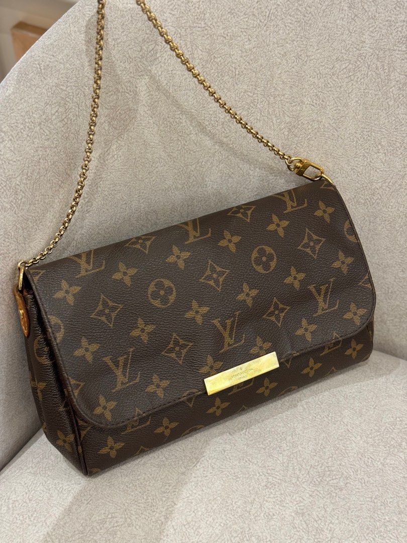 LOUIS VUITTON MONOGRAM CANVAS FAVOURITE MM FLAP SHOULDER CHAIN AND CROSSBODY BAG