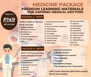 Medicine and NMAT premium learning materials