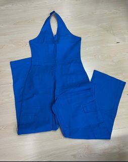 Miu the Label Blue Jumpsuit