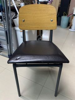 Modern 2 Tone Steel Base and Steel Back Chair