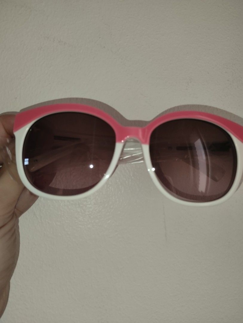 Modern Amusement Love the crow Pink and White sunglasses Women s Fashion Watches Accessories Sunglasses Eyewear on Carousell