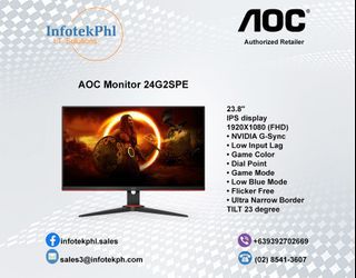 Monitors AOC Gaming Monitor 24G2SPE 23.8" IPS display 1920X1080 (FHD)