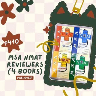MSA NMAT Reviewers - 4 BOOKS ONLY (PRELOVED)