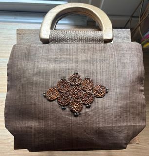 Native Brown Top Handle Bag
