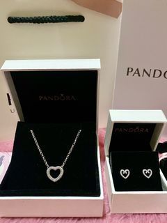 Pandora Heart Collier Necklace & Earrings Set 💖💎✨