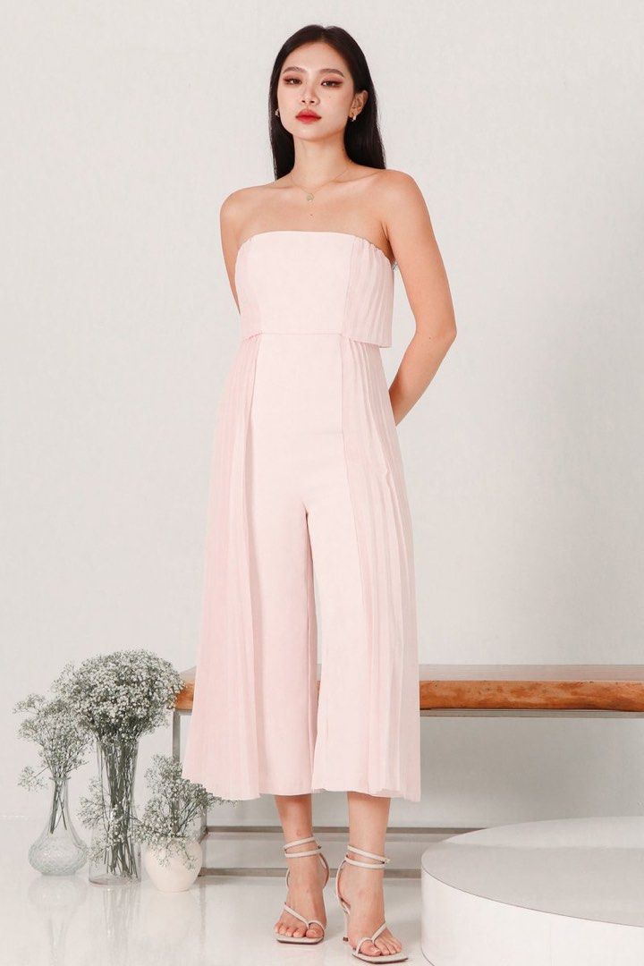 Soft pink tube romper cheap