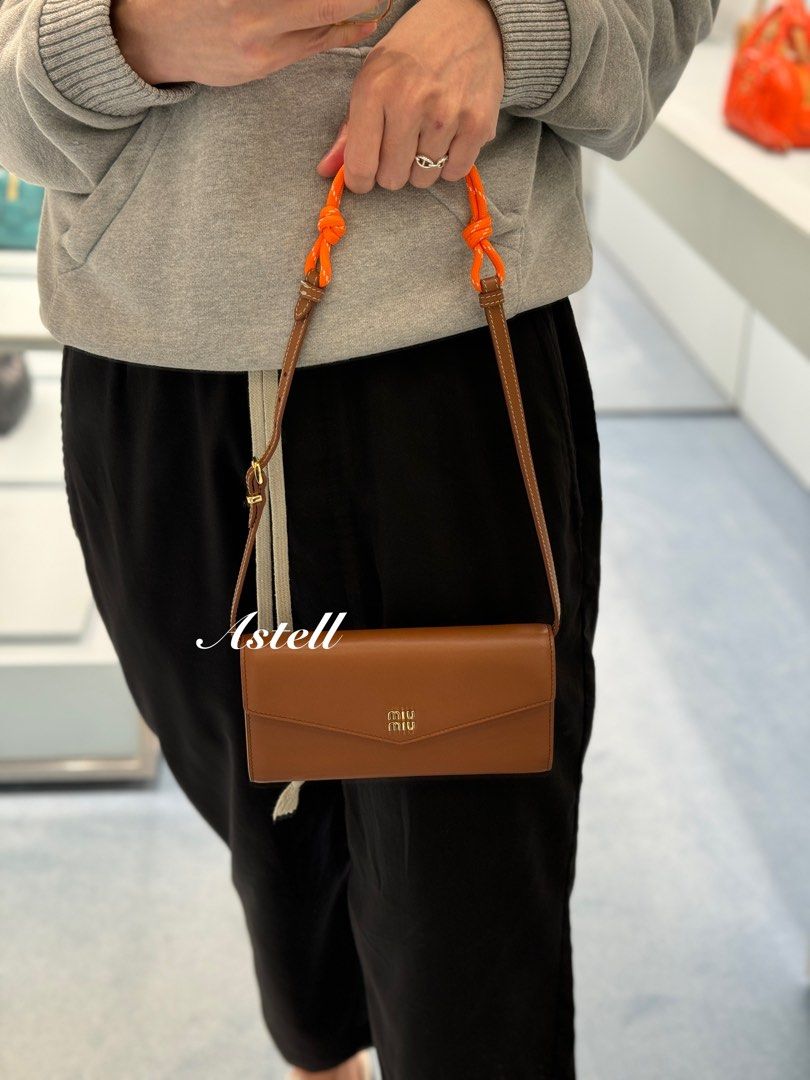 PRE ORDER MIU MIU LEATHER WALLET WITH STRAP