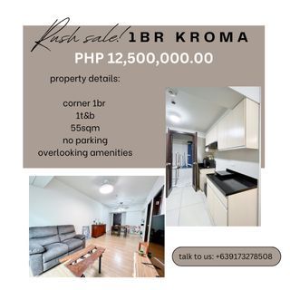 **rush sale, one away** 1br corner unit Fully Furnished in Kroma Tower for sale