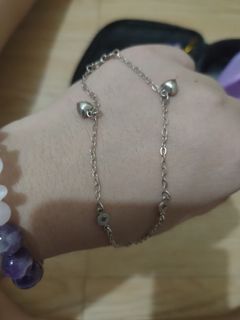 S925 Bracelet with heart charms