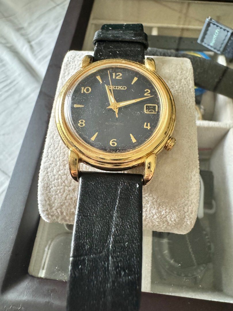 Seiko 7002 8010 Automatic Arabic Numerals Stepped Case