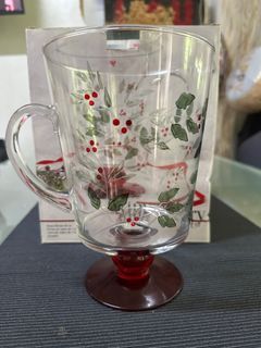 SNR Christmas Hand Painted Glass Pitcher 1.5L