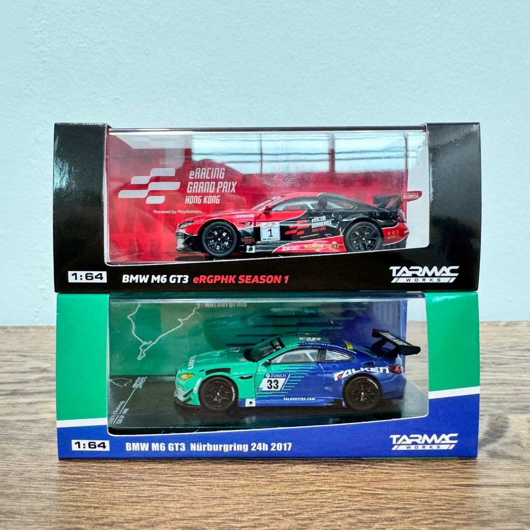 Tarmac Works  M6 GT3 2台セット　1/64 ミニカー Tarmac Works BMW M6 GT3, Toys & Collectibles, Figurines & Models