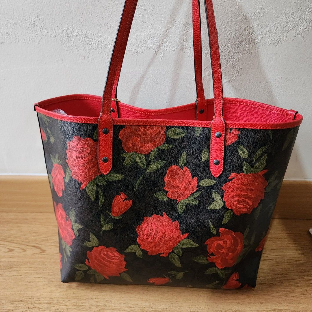 Tote Bag Coach Camo Rose Reversible Original