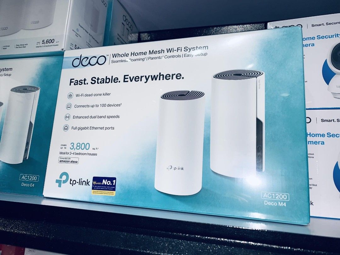 TP-Link Deco M4 AC1200 Whole Home Mesh WiFi System 2PACK (Category: Networking) located in Makati City. Submitted by techubstoreandaccessories (Listing ID 1302652791, Image 2). Description: TP-Link Deco M4 AC1200 Whole Home Mesh WiFi System 2PACK Ready for Pick Up / Delivery ‼️ 📌 DETAILS: ✅Actual Picture Posted. ✅BRAND NEW & ORIGINAL. ✅7 Days Replacement for Factory Defects and 1year Warranty. (Terms and conditions apply) -----------------------