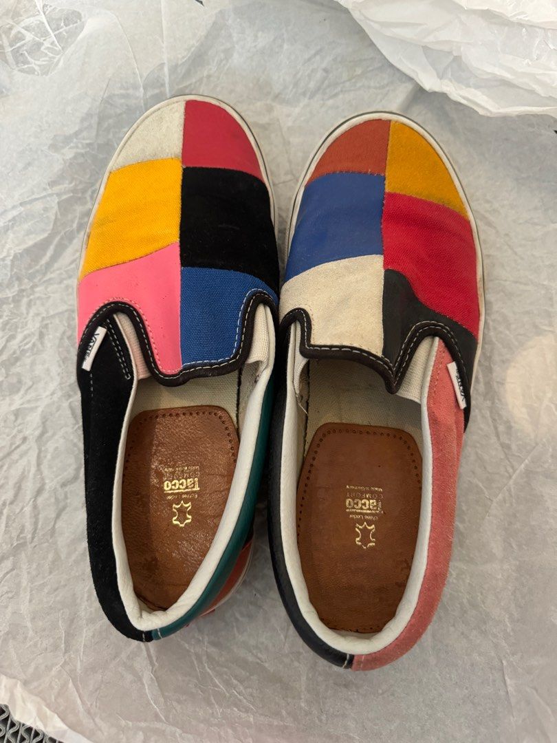 Slip on patchwork vans top