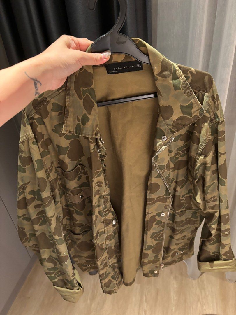 Zara army jacket online