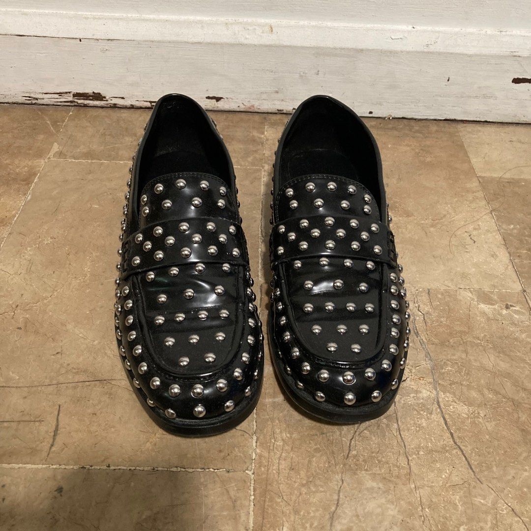 Zara studded loafers outlet