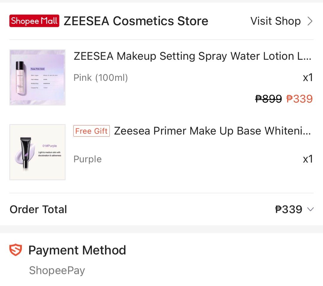 ZEESEA MAKEUP SETTING SPRAY PINK (Category: Makeup) located in Malabon City. Submitted by yao.ming (Listing ID 1302710551, Image 3). Description: BOUGHT FOR 340 PESOS, USED JUST ONCE THEN ALREADY GOT IT STORED. You can see in the photo it's still full. .