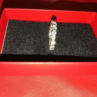 2ct round cut fully eternity engagement ring  vvs1D Diamond 14k white gold
