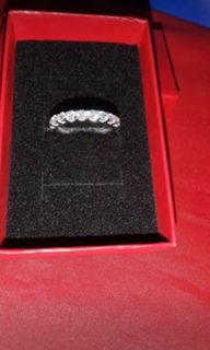2ct Round cut vvS1D Diamond 9-stone women ring 14k white gold