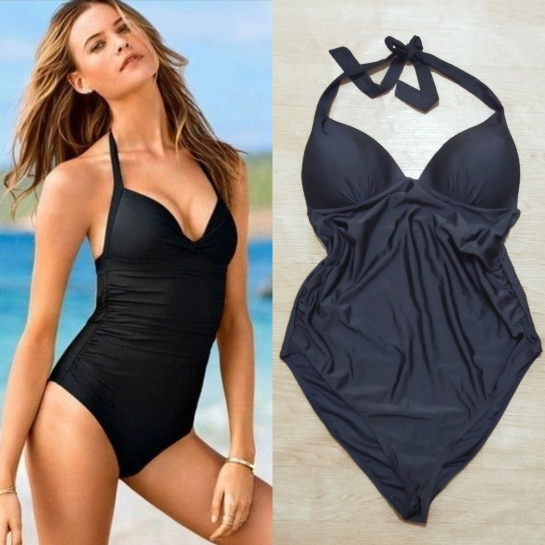 2XL TUMMY CONTROL Plus Size Halter One Piece Swimsuit Women s Fashion Swimwear Bikinis Swimsuits on Carousell