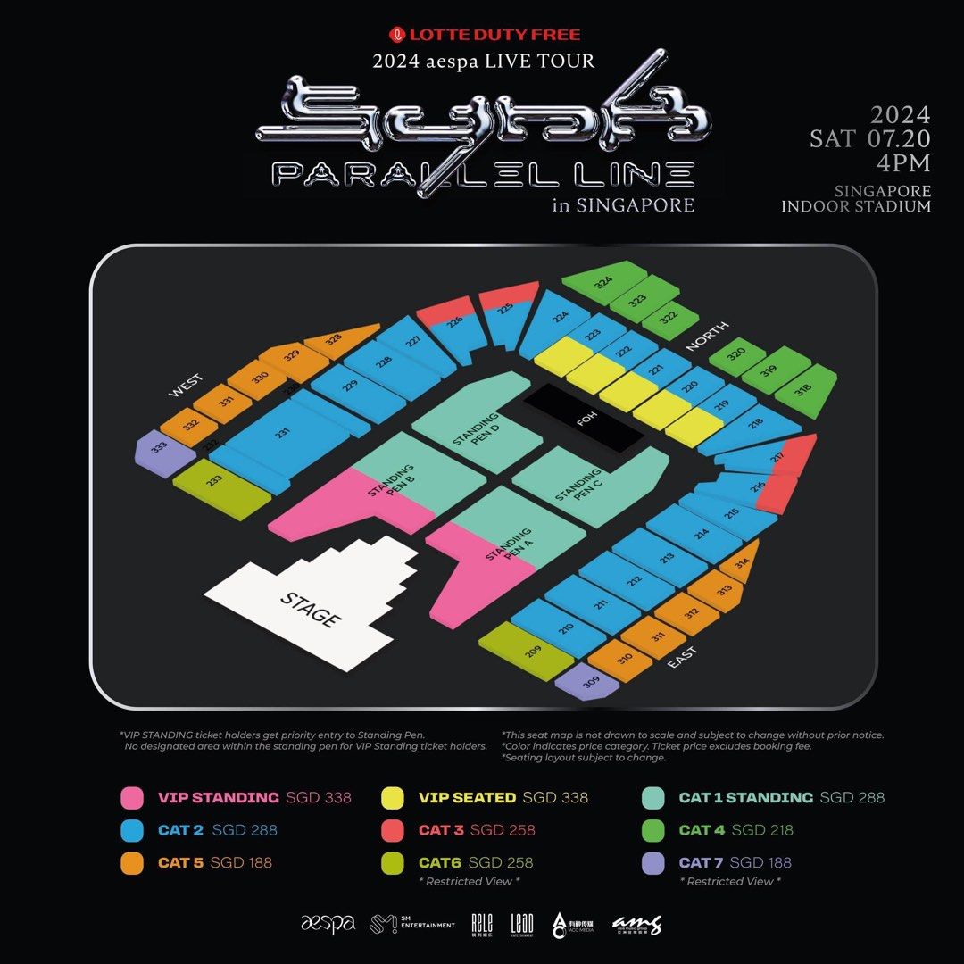 Aespa Live Tour 2024 SYNK Parallel Line Singapore , Tickets & Vouchers