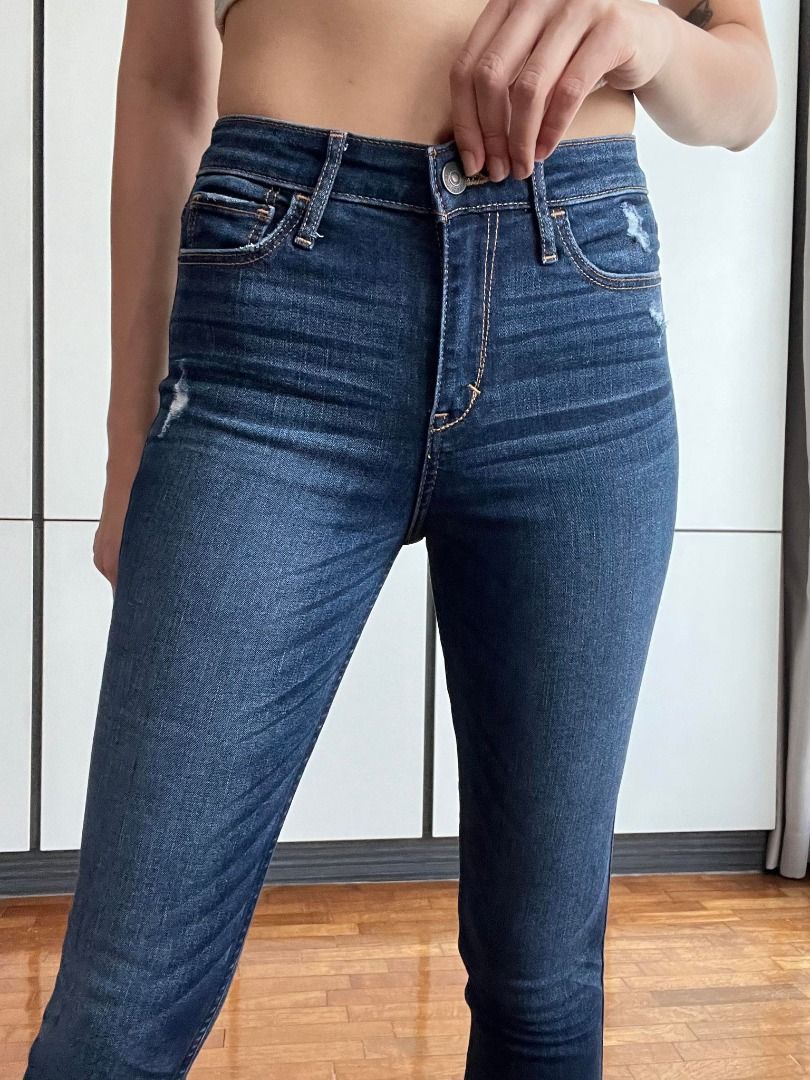 A F Dark Wash Skinny Denim Jeans Women s Fashion Bottoms Jeans Leggings on Carousell