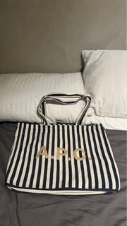 A.P.C Diane Shopping Bag Striped Dark Navy