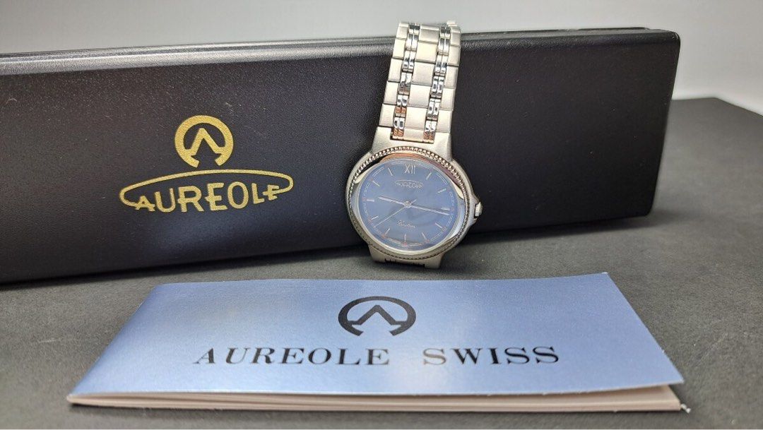 Aureole Swiss Mens watch (Category: Men's Watches) located in Pasig City. Submitted by lailahbeauty (Listing ID 1302802840, Image 1). Description: For sale mens watch Aureole Swiss watch with original box. Preloved from Japan. For more details you can contact me directly for fast transaction. I can shipping nationwide and cod/cop via lbc or lalamove within metro manila. .