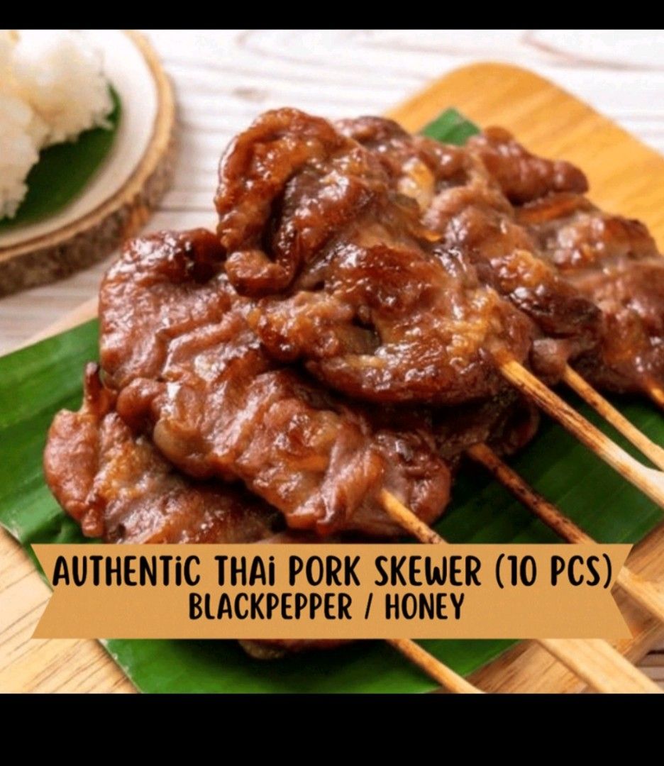 Moo Ping Chicken And Pork Skewers Moo Ping Pork Skewers Recipe Bbq