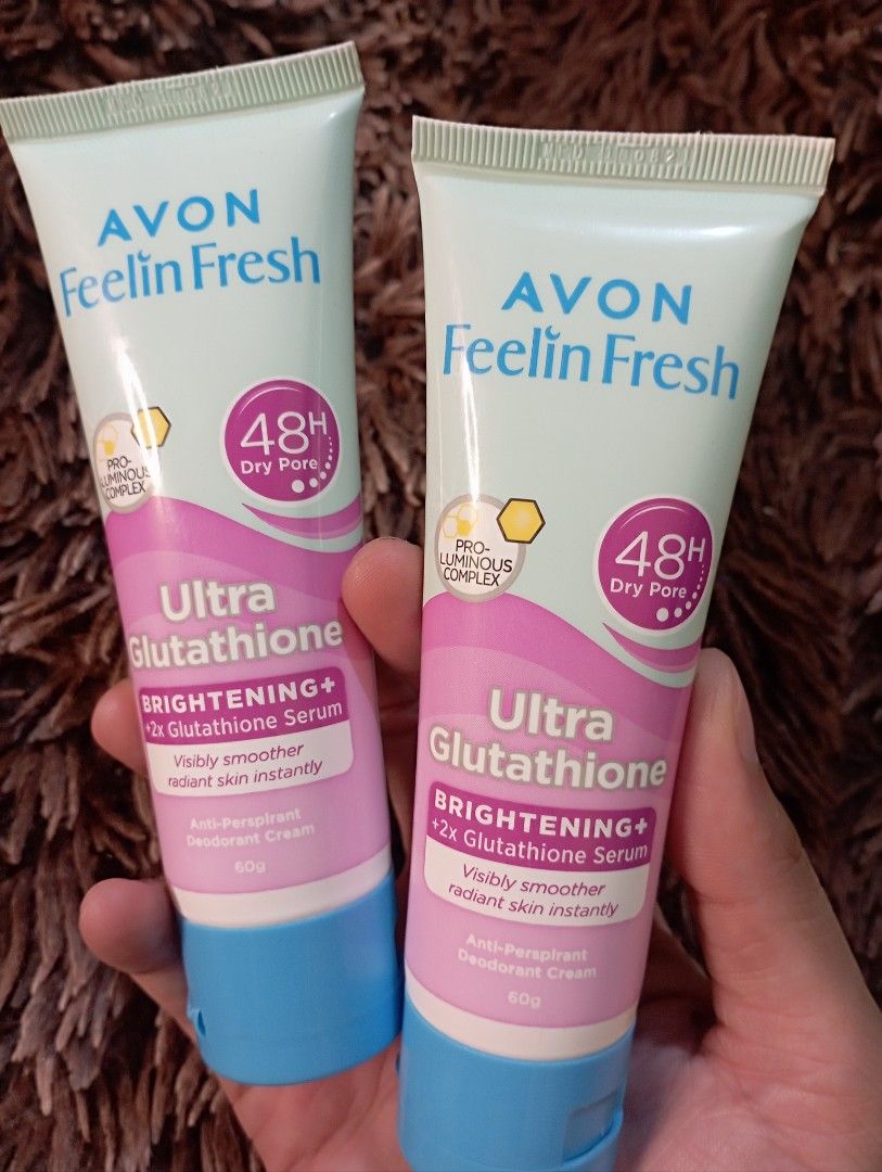 Avon Feelin Fresh Ultra Glutathione Serum + Pro Luminous Complex 48H Dry  Pore Deo Cream, Beauty & Personal Care, Fragrance & Deodorants on Carousell