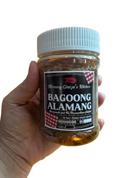 Bagoong Alamang (Category: Spice & Seasoning) located in Quezon City. Submitted by grcollections (Listing ID 1302808413, Image 1). Description: For Pre-order Mommy Glaiza’s Homemade Bagoong🦐 💯Guaranteed freshly cooked, clean and delicious😉 Bagoong palang ulam na😋 Garantisadong mas masarap sa nakasanayang mong bagoong na nabibili sa groceries👌👌👌 available in original and spicy flavor 237g bottle- 100php 105g bottle - 50php available for pic