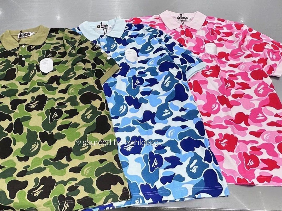 ABC CAMO ARGE APE HEAD POLO BAPE  迷彩 ABC CAMO ARGE APE HEAD POLO BAPE 迷彩