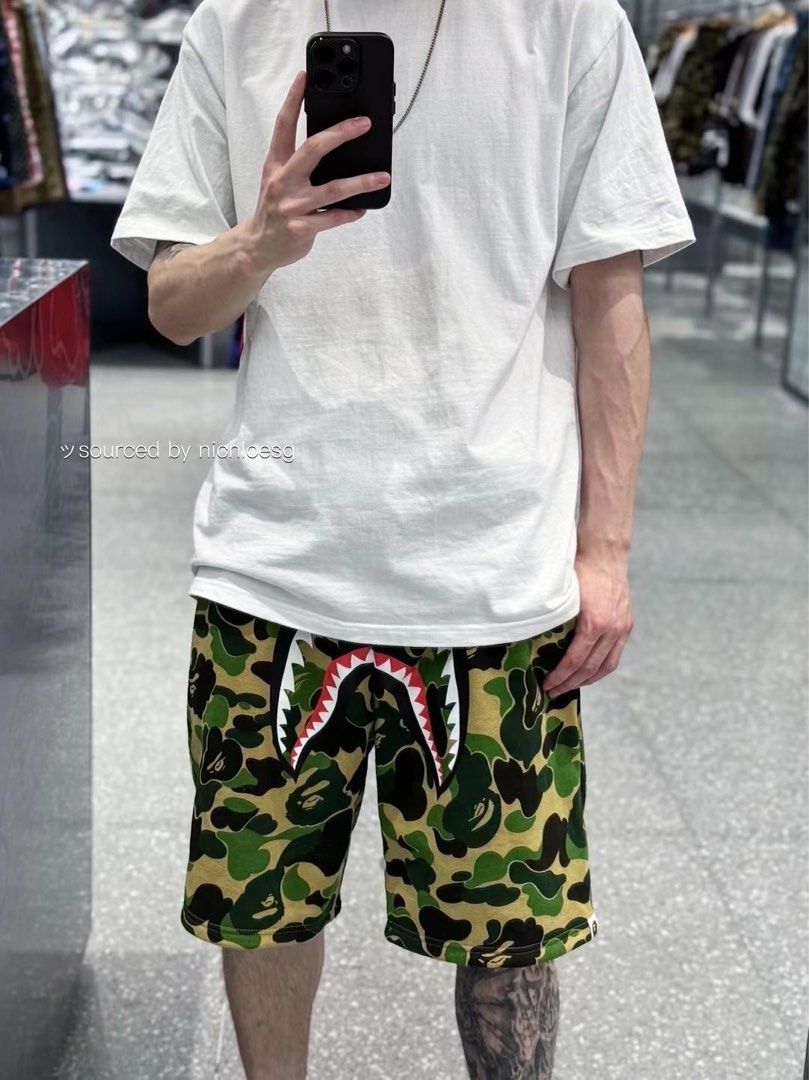Sweat Shorts Purple Bape Shorts Real Vs Fake BAPE ABC CAMO SHARK