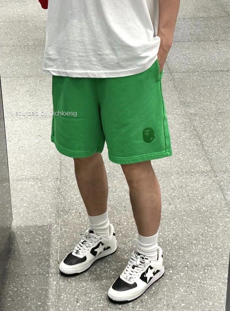 Bape Shorts On Person BAPE APE HEAD OVERDYE SWEAT SHORTS, Men's