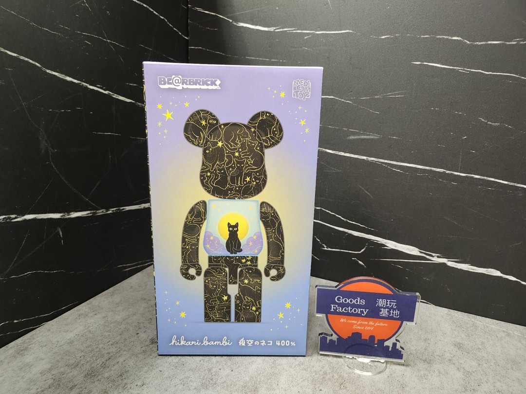 BE@RBRICK 夜空のネコ400% 貓neko bearbrick, 預購- Carousell