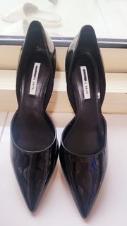 Black Shoes with block heels (38 size, Brand New, No box)
