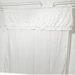 Brandless Single Plain White Curtain with Ruffles Design (Sale)