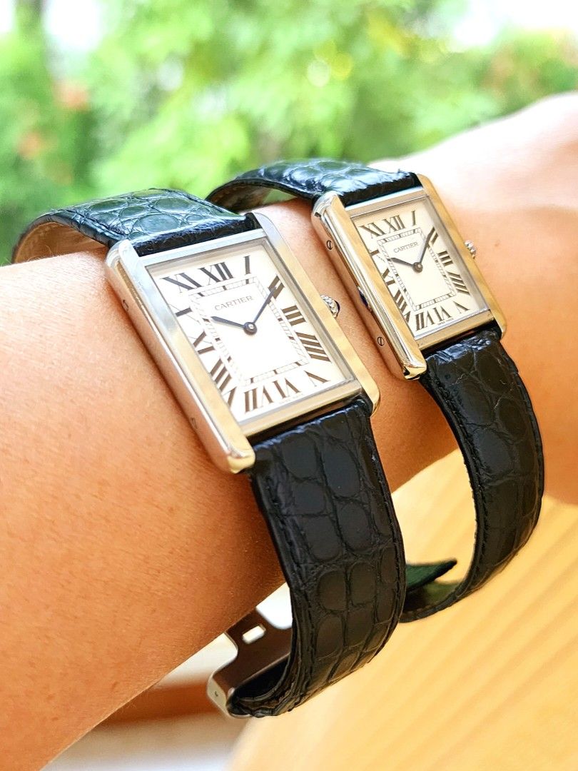 Ladies tank watch leather strap store
