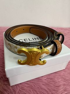 Celine Triomphe Leather Belt