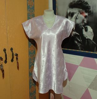 Classy purple silk Sleepwear dress